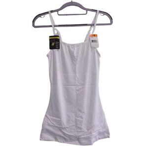 NEW Maidenform Women's Firm Control Fat Free Long Length Tank Size S White 3266